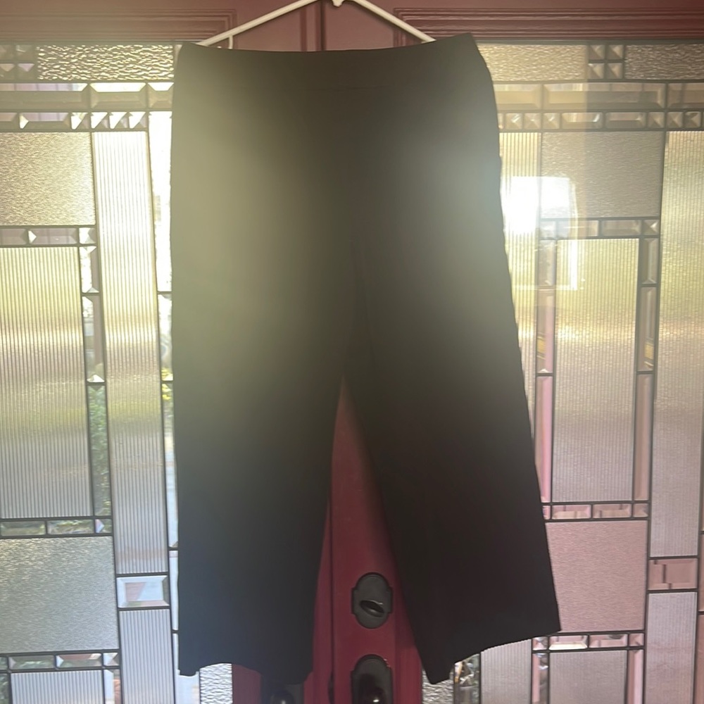 Loft Black Wide Leg Crop Pants